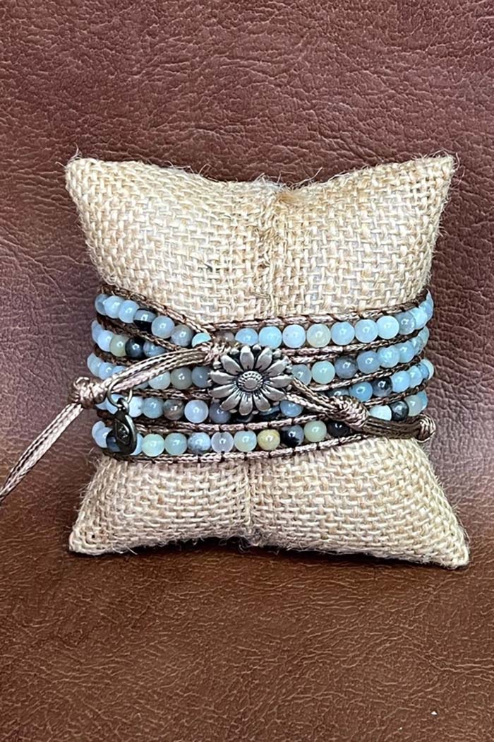 Natural Stone Wrap Bracelet