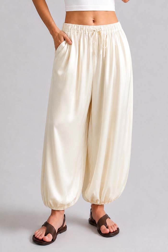 Balloon Crepe Pants