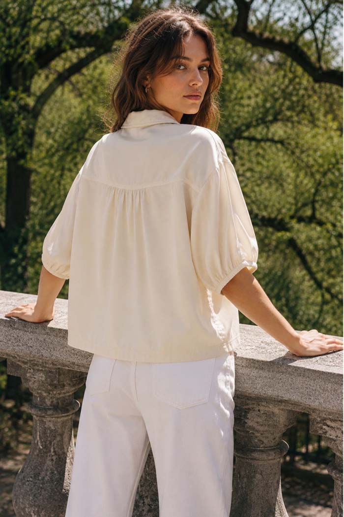 Romantic Lace Crepe Shirt