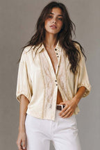 Romantic Lace Crepe Shirt