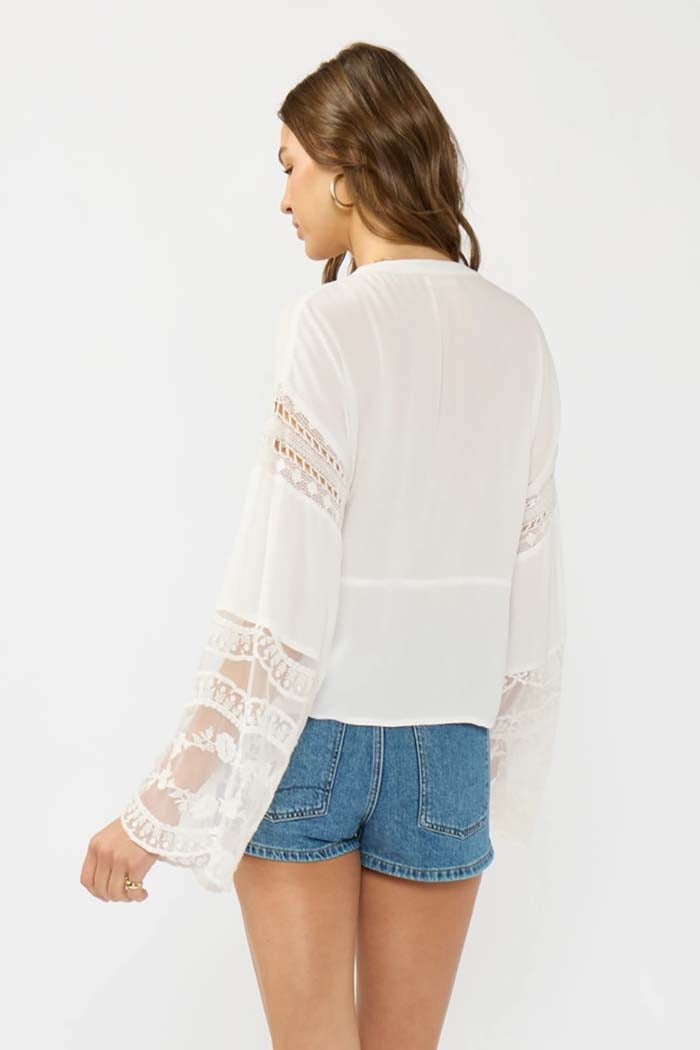Lace Bell Sleeve Blouse