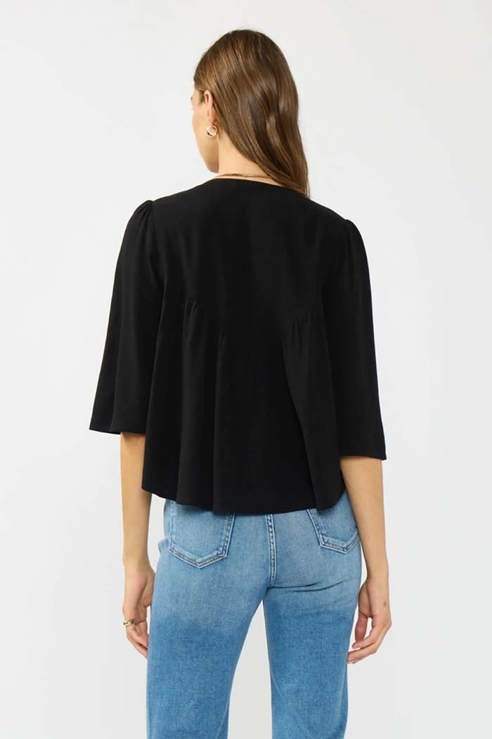 Floral Yoke V-Neck Top