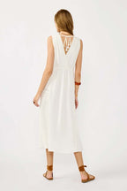 Sleeveless V-neck Maxi Dress