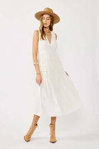 Sleeveless V-neck Maxi Dress