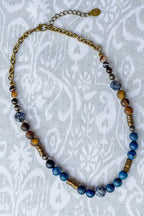 Natural Stone Beaded Choker Necklace