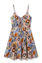 Printed Cut-Out Mini Dress