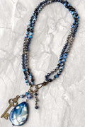 Suki Blue Fire Agate Necklace