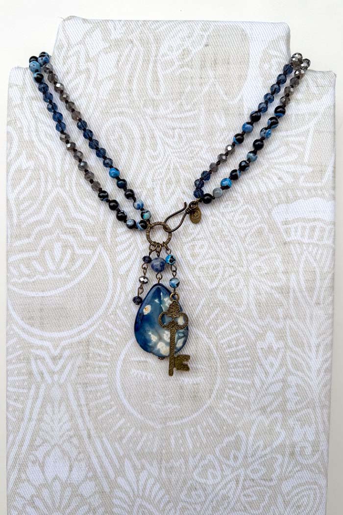 Suki Blue Fire Agate Necklace