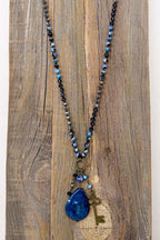 Suki Blue Fire Agate Necklace