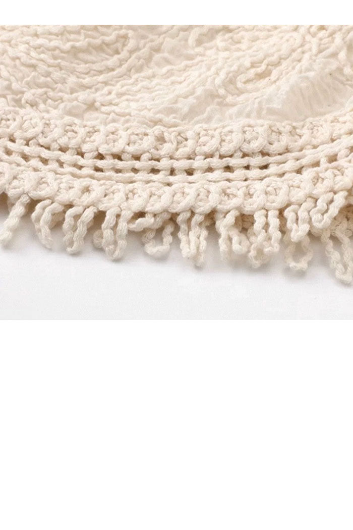 Beaded Embellishments Hand-Crocheted Top