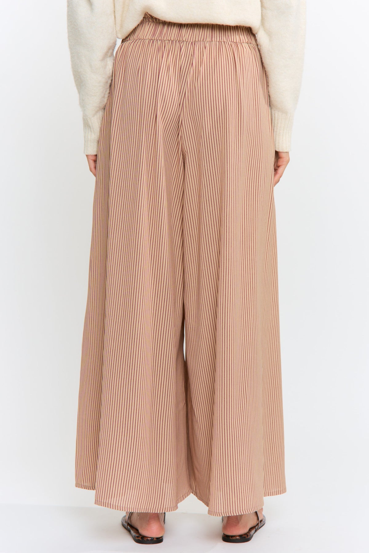 Wide Leg Pinstripe Palazzo Pants