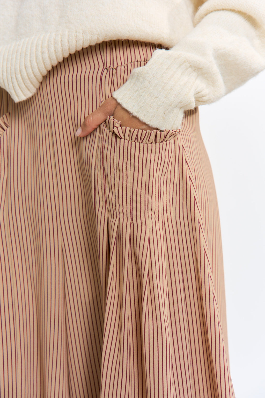 Wide Leg Pinstripe Palazzo Pants