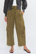 Wide-Leg Tencel Cargo Pants