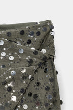 Sequin Wrap Mini Skort