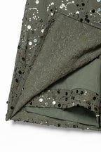 Sequin Wrap Mini Skort