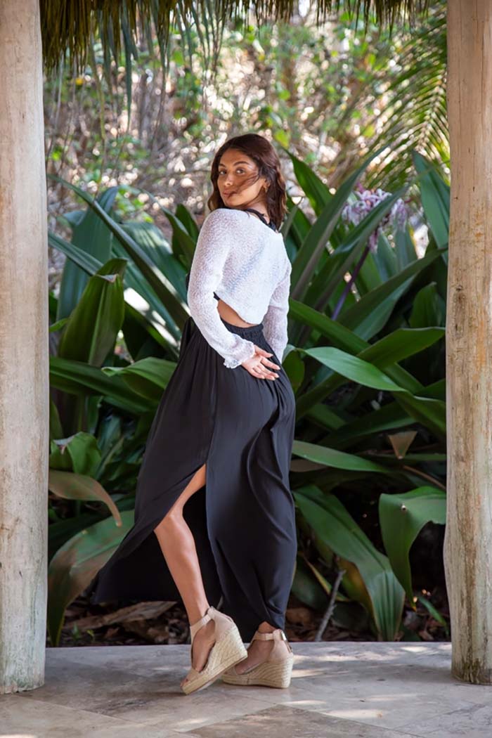 Sheer Knit Long Sleeve Bolero