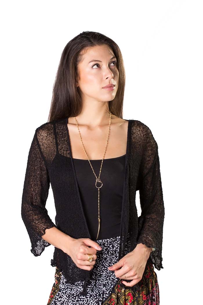 Knit Sheer Cardigan Shrug Cover