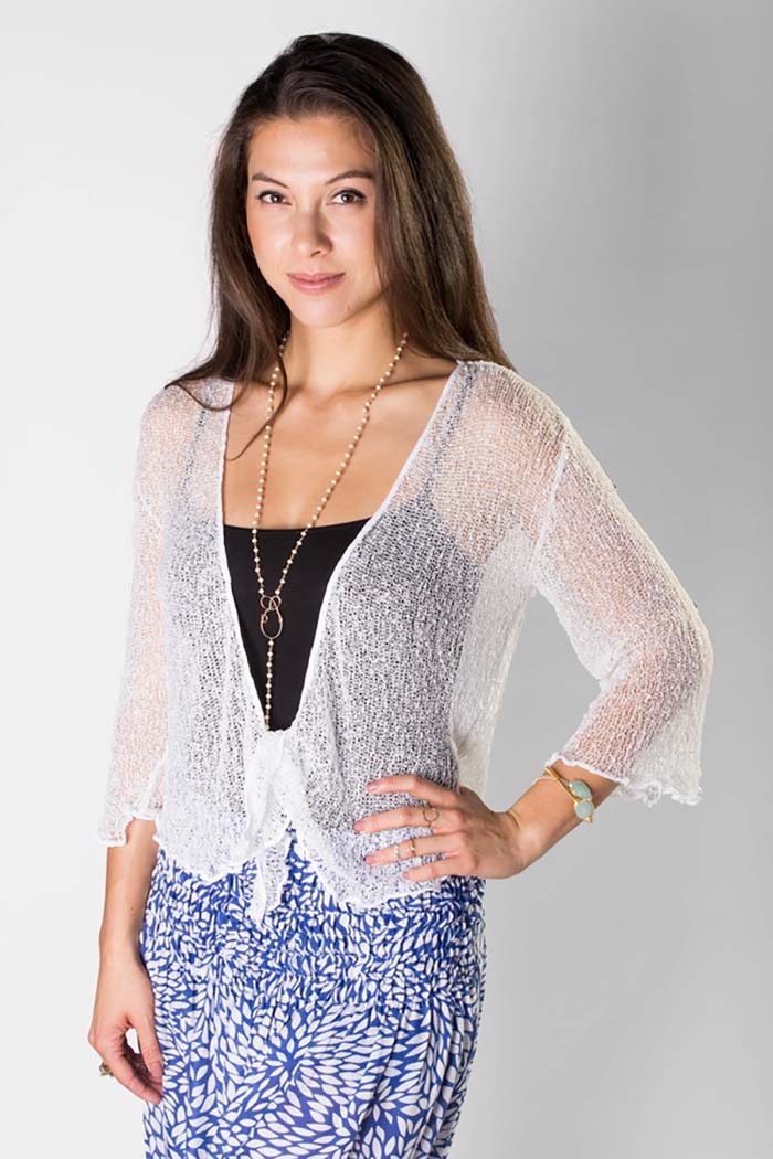 Knit Sheer Cardigan Shrug Cover