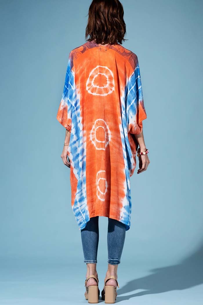 Sunset Sky Tie-Dye Kimono