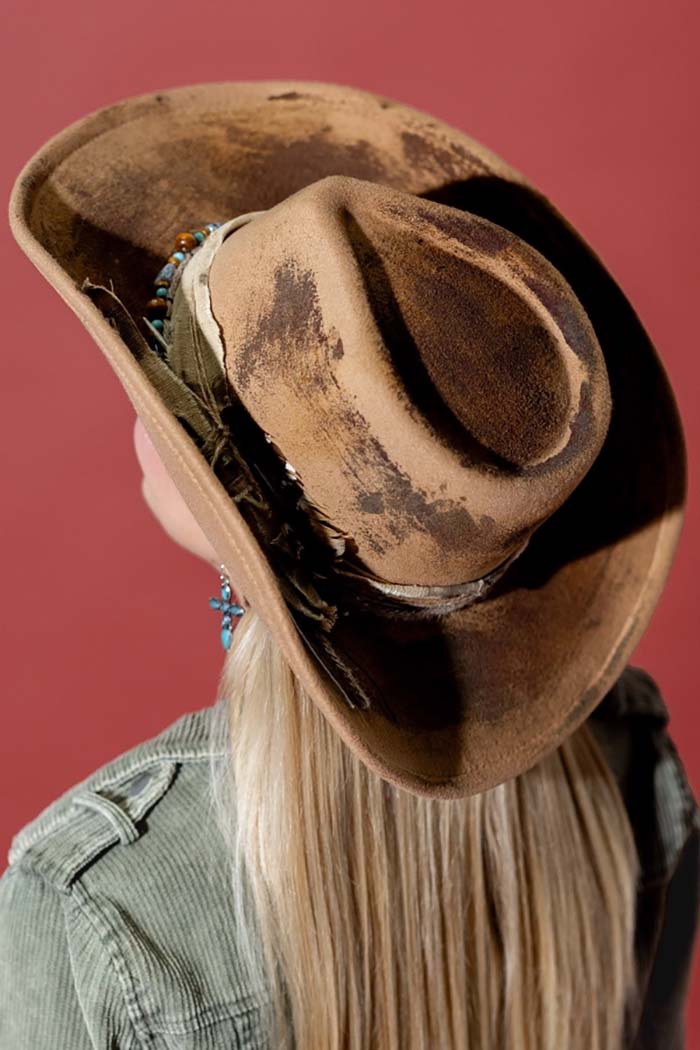 Distressed Western Fedora