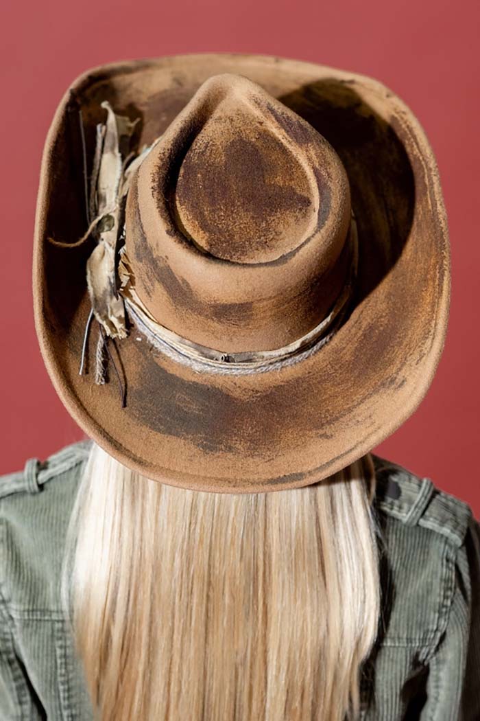 Distressed Western Fedora
