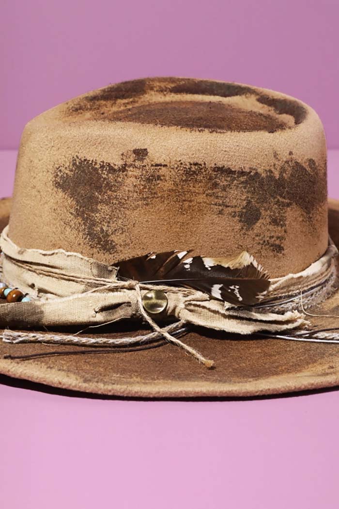 Distressed Western Fedora