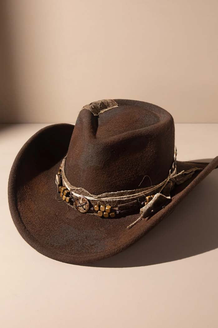 Distressed Western Cowboy Hat