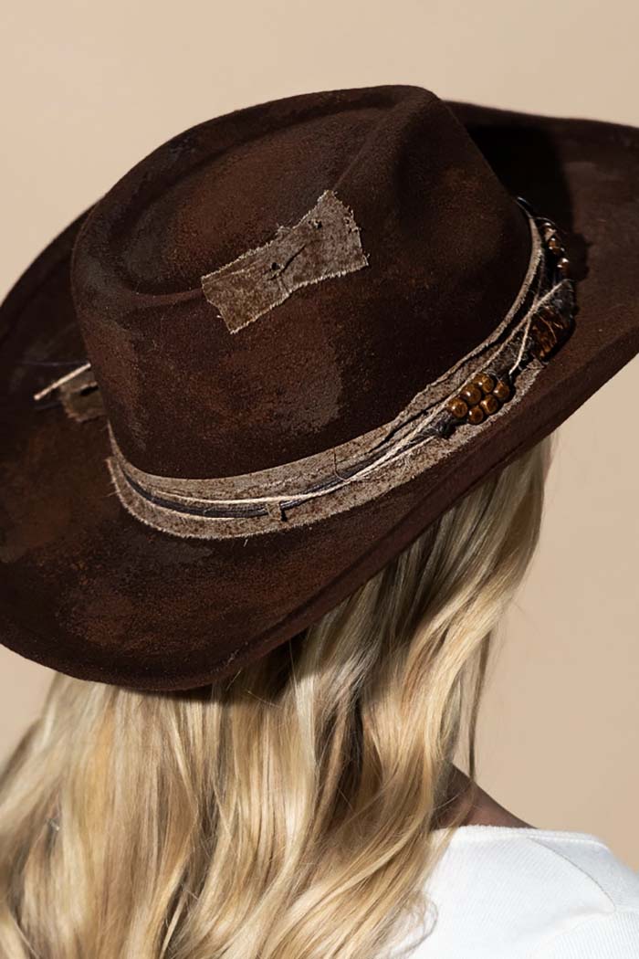 Distressed Western Cowboy Hat
