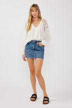 Lace Reverie Button-Down Blouse