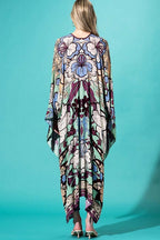 Blushing Garden Floral Maxi Kimono