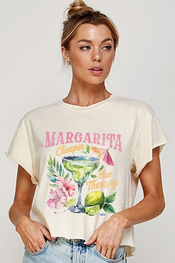 Margarita Graphic Crop Tee