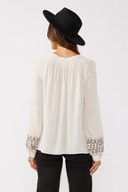 Tassel Tie Boho Blouse
