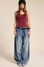 Western Silver Belt Trim Tank Top