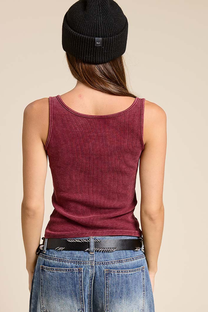 Western Silver Belt Trim Tank Top