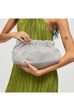 Hazel Rhinestone Ruched Clutch