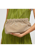 Hazel Rhinestone Ruched Clutch