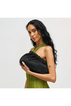 Hazel Rhinestone Ruched Clutch
