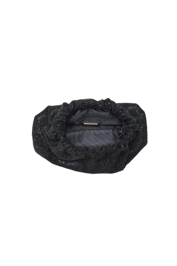 Hazel Rhinestone Ruched Clutch
