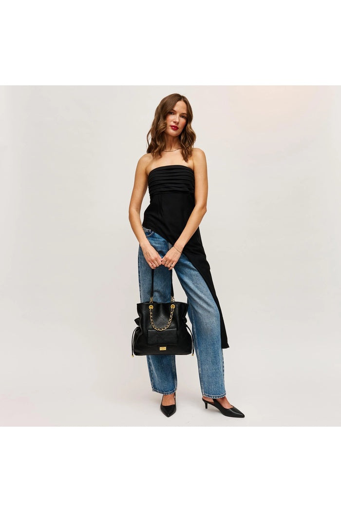 Hudson Quilted Vegan Leather Tote