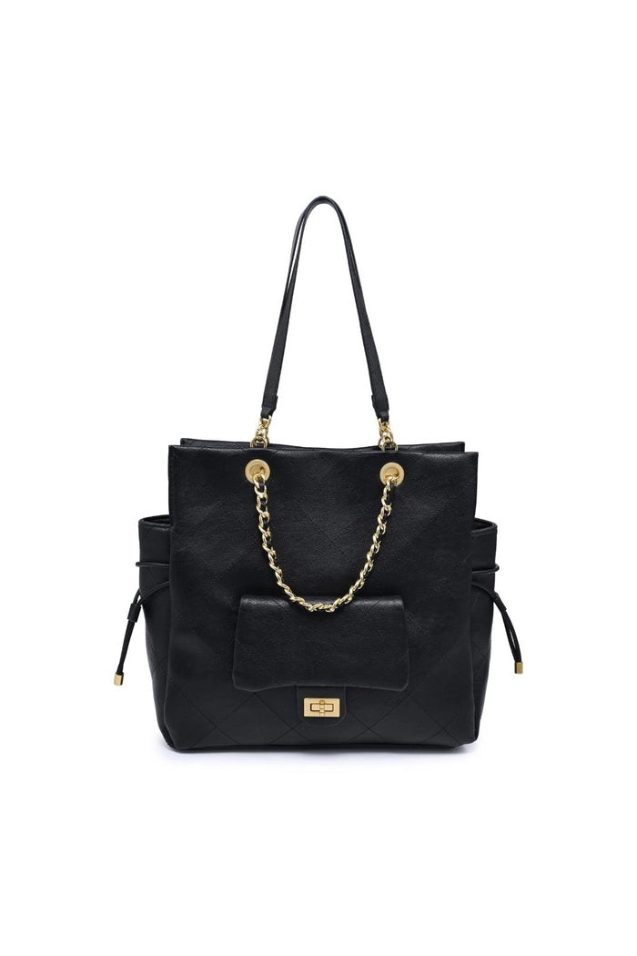 Hudson Quilted Vegan Leather Tote