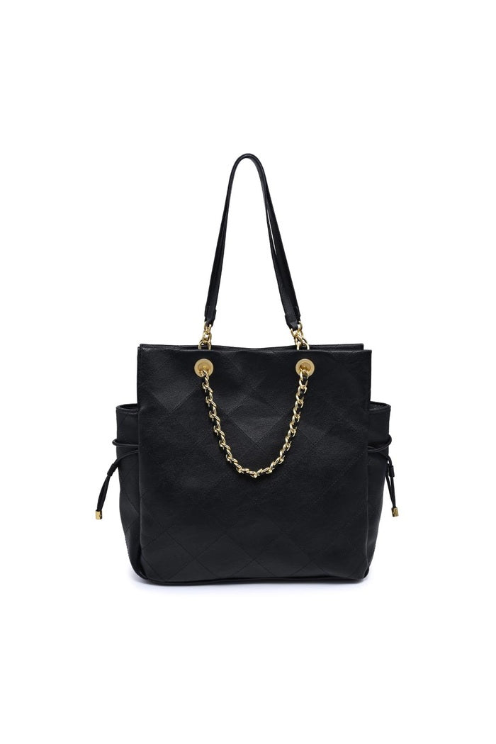 Hudson Quilted Vegan Leather Tote