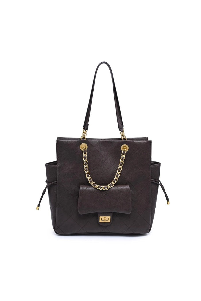 Hudson Quilted Vegan Leather Tote