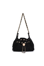 Quilted Faux Suede Chain Shoulder Bag