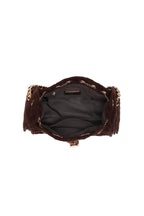 Quilted Faux Suede Chain Shoulder Bag