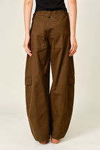 Utility Barrel Waist Tie Cargo Pants
