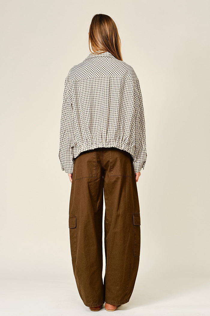 Utility Barrel Waist Tie Cargo Pants