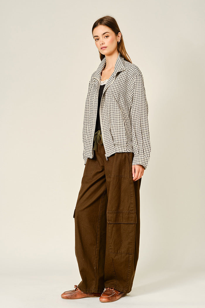 Utility Barrel Waist Tie Cargo Pants