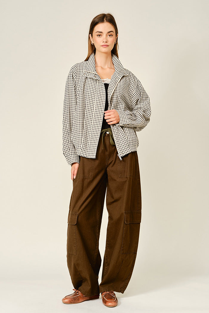 Utility Barrel Waist Tie Cargo Pants