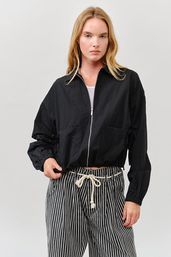 Lightweight Drawstring Bomber Jacket
