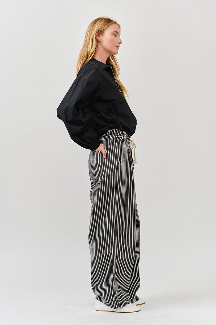 Lightweight Drawstring Bomber Jacket